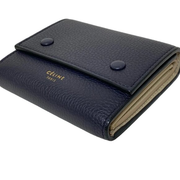 CELINE - Black Leather Trifold Wallet 245-070125 - Picture 3 of 6